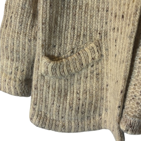 Vintage P.G.E Open Front Oat/Ivory Wool Mohair Blend- Size Large - Picture 2 of 7